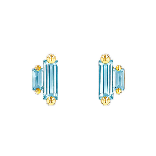 Amalfi Double Stack Blue Topaz Studs - 1